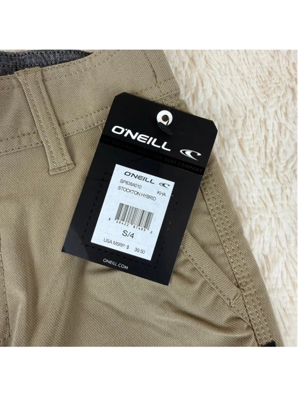 Boys O'Neill Stockton Hybrid khaki shorts NWT-4